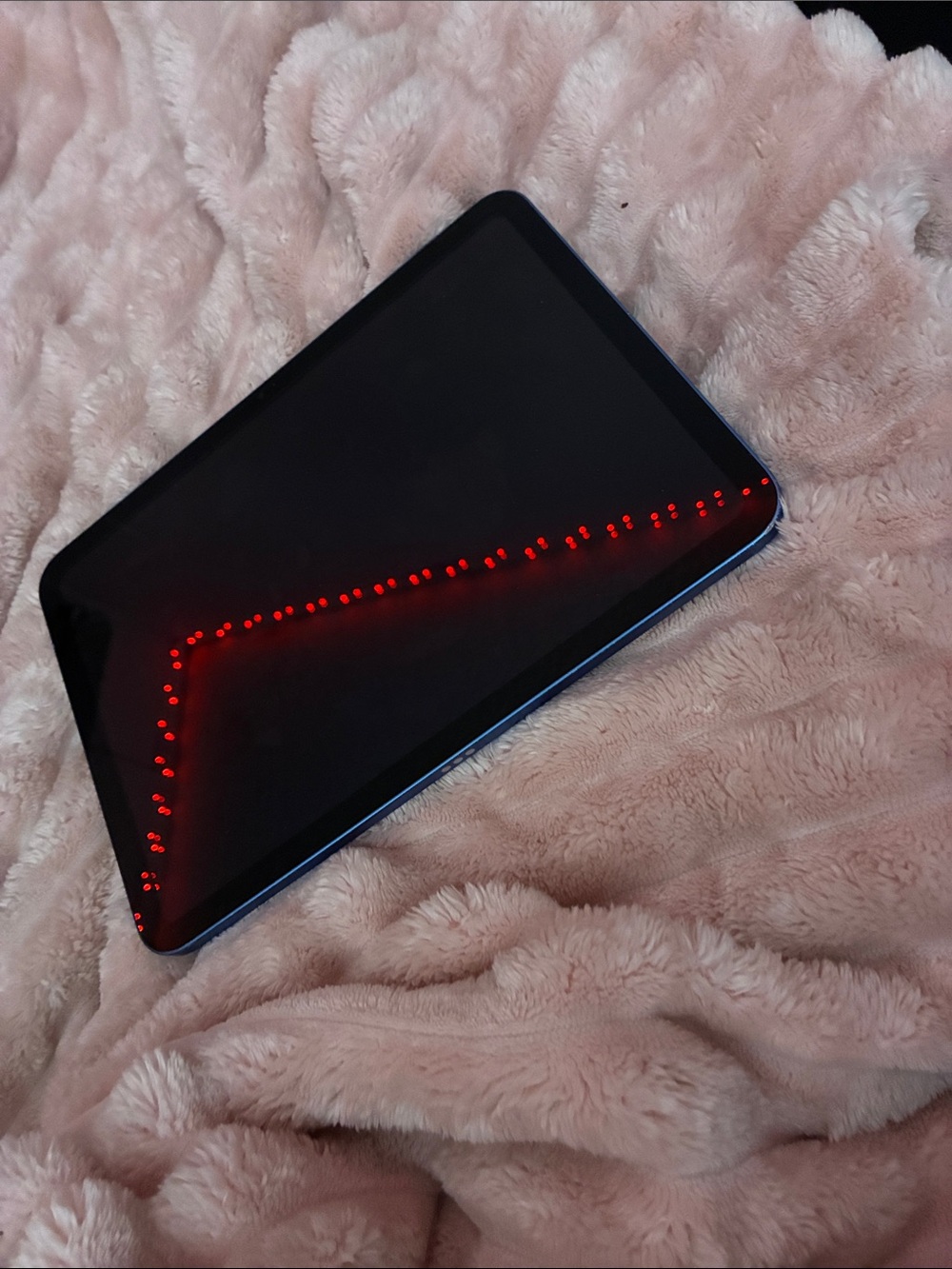 Tablet with Blue Frame - Sleek Portable Touchscreen